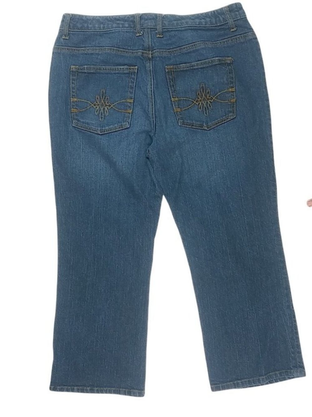 Ruff Hewn 8 32 Medium Dark Wash Capri Jeans Plus